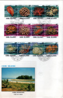 FDC COOK ISLANDS, Sealife   /  Lettre De Premiére Jour, Flore De La Mer  1980 - Marine Life