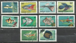 0431M-SERIE COMPLETA HUNGRIA 1962 Nº 1495/1504 PECES. FAUNA MARINA. - Fishes