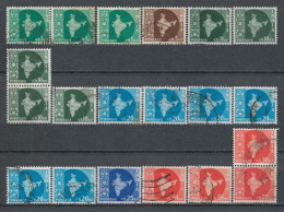 1957 INDIA SET OF 20 USED STAMPS (Michel # 259,261,265,268-270) CV €4.00 - Usati