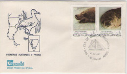 ARGENTINA   FDC  Seals    /   ARGENTINE  Lettre De 1er Jour,  Phoques    1983 - Sonstige & Ohne Zuordnung