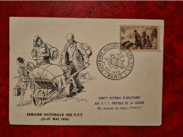 Carte 1945 PARIS SEMAINE NATIONALE DES PTT CARTE MAXI - Unclassified