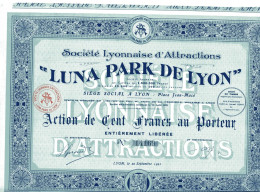 "LUNA PARK De LYON" - Lyonnaise D'Attractions - Tourisme