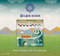 Shusha The Cultural Capital Of The Turkic World  Azerbaijan Stamps 2023 Culture Flag Turk - Azerbaijan