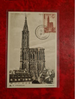 Carte 1939 MAXI STRASBOURG CENTENAIRE DE LA CATHEDRALE - Non Classés