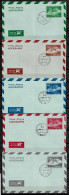 ISRAEL STAMPS. SET OF 5 AEROGRAMME AIR LETTER SHEETS  1955-59 - Luchtpost