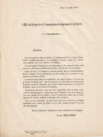 CIREY Sur VEZOUZE - Elections Législatives 1859 - Lettre Programme Eugène CHEVANDIER - Programme