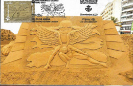 SPAIN. MAXICARD FIRST DAY. SAND NATIVITY. CHRISTMAS. LAS PALMAS DE GRAN CANARIA. 2023 - Cartoline Maximum