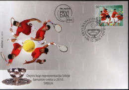 Serbia 2010 Davis Cup Winners Tennis Djokovic Tipsarevic Troicki Zimonjic Sport FDC - Tenis