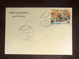 DJIBOUTI FDC COVER 1984 YEAR RED CRESCENT RED CROSS HEALTH MEDICINE STAMPS - Djibouti (1977-...)