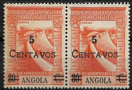 ANGOLA 1945 ISSUE OF 1938 SURCHARGED - PAIR MNH (NP#71-P04-L1) - Angola