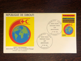 DJIBOUTI FDC COVER 1988 YEAR RED CROSS HEALTH MEDICINE STAMPS - Djibouti (1977-...)