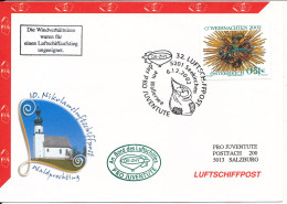 Austria AIRSHIP MAIL Pro Juventute Number 32 Seekirchen 6-12-2002 With More Postmarks - Andere & Zonder Classificatie