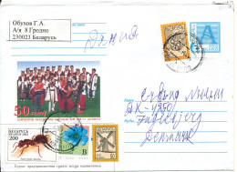 Belarus Uprated Postal Stationery Cover Sent To Denmark 29-2-2004 - Bielorrusia