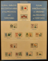 Canada 1964 MH Sc.#417-429*  Souvenir Card, Floral Emblems Provinces - Ongebruikt