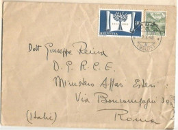 Suisse Cover Erner 9oct1948 To Italy With Constitution C.30 + Landscapes C.10 - Marcophilie