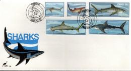 CISKEI  FDC  Sharks     /     Lettre De Première Jour,  Requins - Fishes