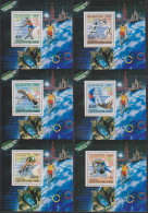 Olympics 1984 - SPACE - Cycling - Fencing - C.-AFRICA - Set Of 6 S/S MNH - Sommer 1984: Los Angeles