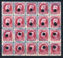 219 (Type Montenez) In Blok Van 20 Met Afstempeling BRUXELLES-CHEQUES - BRUSSEL-CHECKS - 1926 (*) - 1909-34