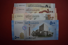 Banknotes  Syria 500 200 100 50 Pounds  UNC - Siria