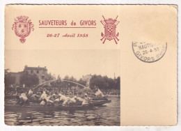 SAUVETEURS  De GIVORS  26-27 Avril 1958 - Joutes Nautiques - Givors