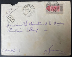 Haut Senegal Et Niger N° 28 Seul Sur Lettre Recommandé De Kayes 1917 Pour La France - Cartas & Documentos