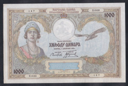 1000 Dinara 1931 Unc - Yugoslavia