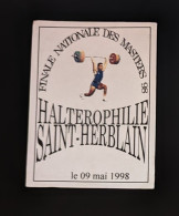 AUTOCOLLANT FINALE NATIONALE DES MASTERS 98 1998 - HALTÉROPHILIE SAINT-HERBLAIN - SPORT MUSCULATION - Autocollants