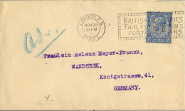 1927 , LONDRES - WANDSBEK , SOBRE CIRCULADO , SELLO PERFORADO , PERFIN , PERFORÉ - Storia Postale