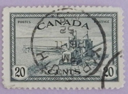 CANADA YT 222 OBLITÉRÉ "FAUCHEUSE-LIEUSE" ANNÉE 1946 - Usati