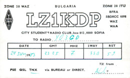 Bulgaria Radio Ameteur QSL Post Card Y03CD LZ1KDP 1984 - Bulgarie