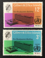 1966 Gilbert & Ellice Islands - Inauguration Of W.H.O. New Headquarters Building - Unused - Islas Gilbert Y Ellice (...-1979)