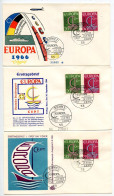 Germany, West 1966 3 FDCs Scott 963-964 Europa - 1961-1970