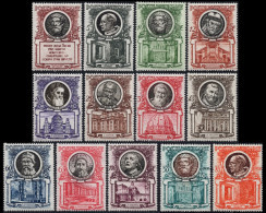 Vaticano 1953 Correo 176/86+U **/MNH Papas. (13 Sellos) - Unused Stamps