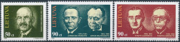 Mi 665-667 ** MNH / Scientist Tadas Ivanauskas, Poet, Historian Jurgis Baltrušaitis, Politician Stasys Lozoraitis - Lituania