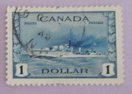 CANADA YT 218 OBLITÉRÉ "DESTROYER IROQUOIS" ANNÉES 1943/1948 - Gebruikt