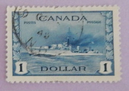 CANADA YT 218 OBLITÉRÉ "DESTROYER IROQUOIS" ANNÉES 1943/1948 - Used Stamps