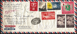 Enveloppe "Air Mail" Recommandé - Le Caire Pour Sartrouville - 1962 - Cartas & Documentos