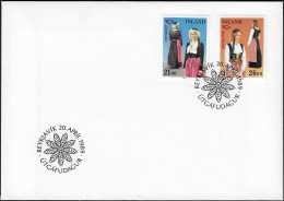 Islande 1989. Y&T 652 Et 653 Sur FDC. Norden'89, Costumes Traditionnels - Disfraces