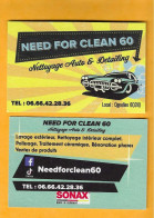 Carte De Visite NEED FOR CLEAN 60 - 60310 OGNOLLES - Sonstige & Ohne Zuordnung