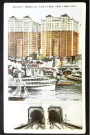 ►HUDSON TERMINAL TUBES  Vintage Card 1920s    NYC - NEW YORK - Transport