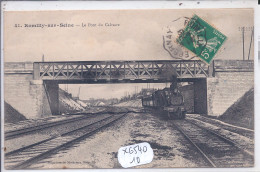 ROMILLY-SUR-SEINE- PASSAGE D UN TRAIN SOUS LE PONT DU CALVAIRE - Romilly-sur-Seine