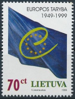 Mi 695 ** MNH / Council Of Europe 50th Anniversary, Flag - Lituania