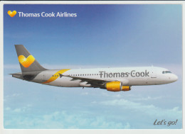 Vintage Promotioncard Thomas Cook Airlines Airbus A320 Aircraft Inflight From Belgian Cities - 1919-1938: Between Wars