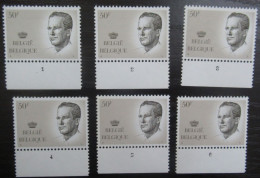 2127 'Koning Boudewijn' - Volledige Set Plaatnummers - Postfris ** - 1981-1990