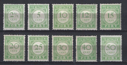 Curacao Port 21 22 23 24 25 26 27 28 29 30 MLH ; Port Postage Due Timbre-taxe Postmarke Sellos De Correos 1915 - Curazao, Antillas Holandesas, Aruba