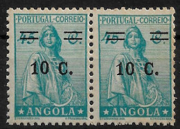 ANGOLA 1934 ISSUE OF 1932 SURCHARGED 10/45 - PAIR MNH (NP#71-P04-L3) - Angola