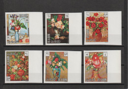 1972  Ras Al Khaima - Flower Paintings -  Mi 865-870 Marginal Imperf. Complete Set - MNH/UMM - Ras Al-Khaima