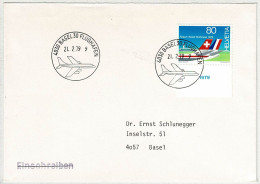 Schweiz 1979, Brief Basel Flughafen / Airport - Cartas & Documentos