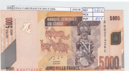 BILLETE CONGO 5.000 FRANCOS 2013 P-102b SIN CIRCULAR - Autres - Afrique