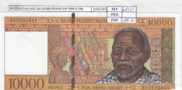 BILLETE MADAGASCAR 10.000 FRANCOS 1995 P-79b SIN CIRCULAR - Autres - Afrique